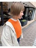 パツっとボブ×ハイトーン
