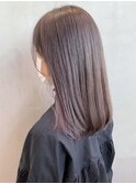 ラベンダーベージュ_マッシュショートフェザーバング_ba309864