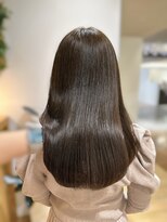 バイオレットジェム(Violet`jem) オリーブグレージュアッシュカラーミディアムヘア髪質改善
