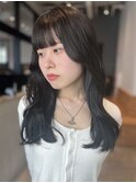 ブルーグレー_ググレーベージュレイヤーロング_ba465401
