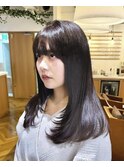 暗髪カラー×レイヤースタイル×髪質改善【京橋/大阪】