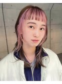 インナーカラーハイトーンピンク