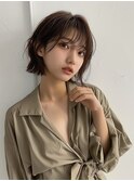 外ハネショート☆耳掛けウェットヘア