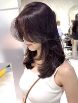 かきあげ前髪 レイヤーカット 表参道
