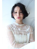 リノア 鵠沼海岸(LINOA)&nbsp;デザインカラー/レイヤーカット/ウェットヘア/オリーブベージュ