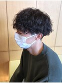刈り上げマッシュ波巻きツイストスパイラルパーマ