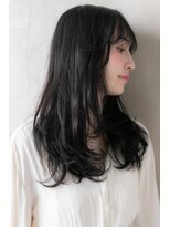 カバーヘア ブリス 北浦和(COVER HAIR bliss)&nbsp;シースルーバング黒髪波巻きフェミニンロング312X北浦和30代40代