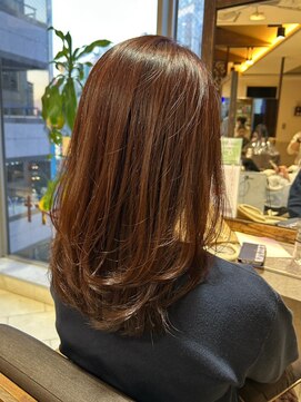 ヘアリゾート粋 ティガ 池袋店(tiga) レイヤーロング/マロンブラウン