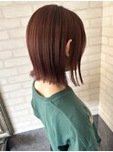 きりっぱ外ハネボブ/ピンクレッド/髪質改善