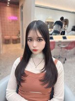 ラルム 新宿(LARME SHINJUKU)&nbsp;ブリーチなしチェリーブラウン髪質改善縮毛矯正酸性ストレート