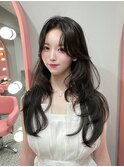 前髪/韓国風巻き/アッシュベージュ/20代/10代/レイヤーカット