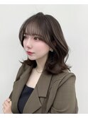 韓国ヘア　レイヤーカット　顔まわり