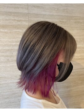 ヘアー スニップ(hair snip) ウルフグレーアッシュインナーカラー【上桂/桂】