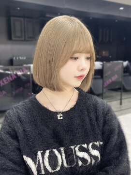 ジーナリア(Xena ria) 【MEI】ハイトーンボブ/ミルクティーベージュ