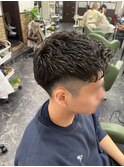 短髪でも動く！メンズコテパーマ