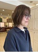 【miki】オリーブグレージュ顔まわりレイヤーボブ髪質改善30代