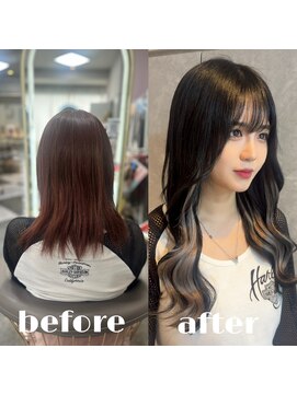 ガルボヘアー 心斎橋店(garbohair) ハイトーンインナーカラープルエクステ心斎橋エクステ当日予約OK