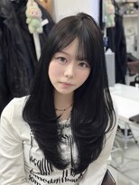 ロムーク 表参道(LOMKH)&nbsp;ミディアレイヤーカット顔周りハッシュカット髪質改善