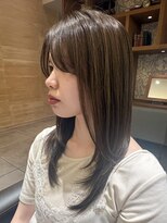 トップヘアーヒルズ 安城(TOP HAIR HILLS)&nbsp;安城顔まわりレイヤーモカブラウン透明感カラー髪質改善20代30代