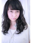 前髪　シースルーバング×アンニュイカールbyKAMIYAMA