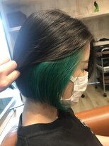 シャインヘア ラテ 新百合ヶ丘(Shine hair latte)&nbsp;イヤリングカラー　黄緑バージョン♪