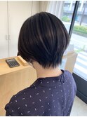 丸みショート×オリーブブラウン