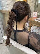 編みおろしポニー