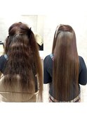 １３年間伸ばし続けた髪を、sinsストレートでさらに美しく♪