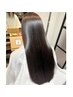 [絹髪][髪質整形]超高濃度水素ケアストレート+カラー+シルクTr+メンテC¥35820