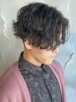 ニアウ 高崎店(Niau)&nbsp;センターパートメンズパーマメンズサロンメンズ波巻きパーマ眉毛