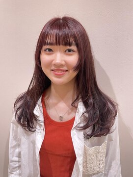 アオ(AO。) カシスレッド/レッドカラー/赤カラー/レイヤーカット/元町