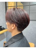 ピンクブラウンメンズマッシュ