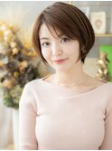 小顔かきあげバングショートマッシュウルフh3戸頭20代30代40代