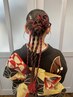 【成人式前撮り/持込】 ヘアセット＋振袖着付け 【金箔＋880円/ラメ＋550円】