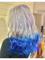 アマレット(Amaretto) ホワイトシルバー×コバルトブルー