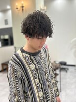 ヘアーワークス ボナ(HAIR WORKS bona.) こなれ感が溢れる大人マッシュパーマ　スパイラルパーマ