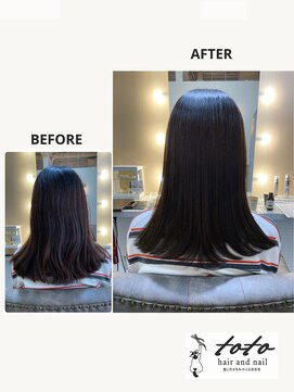 トトヘアーアンドネイル(toto hair and nail) 人気NO.1【髪質改善カラーコース】カット・メテオカラー・TR