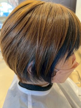 ヘアショップエヌアンドエー 久喜 栗橋店(hairshop N&A) さりげなく仕込む◎深ブルーで大人の遊び心溢れる大人ショート
