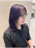 パープル/バイオレット/顔周りレイヤー/ブリーチ【SYUK】kanna