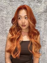 ブロック ジャポン(bloc japon)&nbsp;オレンジカラー ブリーチハイライト レイヤーカット/河野