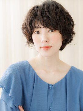 フェザーパーマグレーブラウンマッシュショートY浦和30代40代