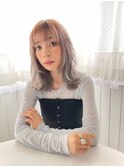 髪質改善/透け感グレージュ/ハイライト