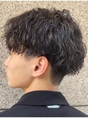 フェザーパーマサーフカール刈り上げセンターパート