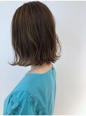 大人ボブ × 極細ハイライト