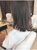 ふんわりミディ ライトアッシュベージュ
