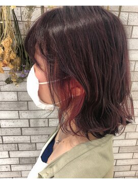 ゼルレーヴ(ZELE reve) ボルドー×ピンクレッド