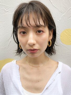 ヘアモード カクテル シースルーバング×くびれボブ【JUN】