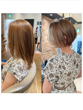 アンド ストーリーズ(&STORIES) 大人可愛い小顔ひし形クビレ丸み20代30代40代大人ショート(蘭)