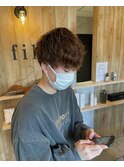 マッシュ×波巻きパーマ