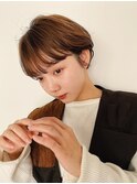 レイヤーカット/ウェットへア/オリーブベージュ/表参道